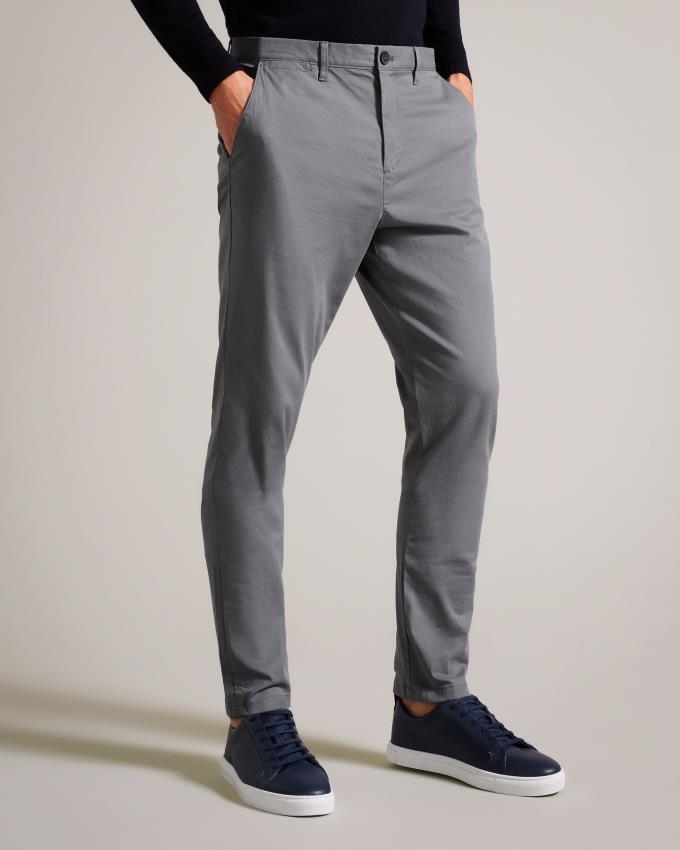 Pantalon Chino Ted Baker Slim Fit Lyocell Blend Grise Homme | YZD-25156840